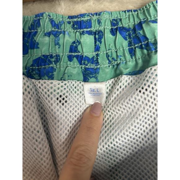 Southern Tide Men’s Large Skipjack Swim Trunks Blue Sea Creatures Print Lined - Picture 5 of 7